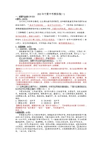 2022年宁夏中考语文模拟卷（一）