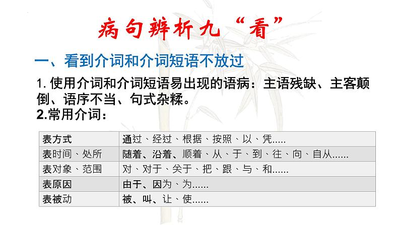 2022年中考语文二轮专题复习：常见病句的辨析技巧课件（共20张PPT）02