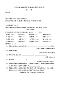 2022年辽宁省大连市九年级双基学业水平评估考试语文试题