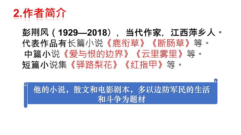 第15课《驿路梨花》课件（共20张PPT）2021—2022学年部编版语文七年级下册第5页