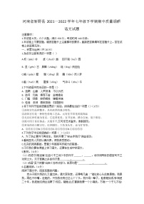 河南省新野县2021—2022学年七年级下学期期中质量调研语文试题(word版含答案)