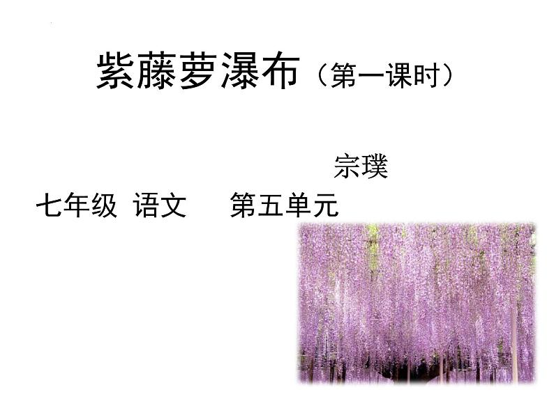 第18课《紫藤萝瀑布》课件（共27页）部编版语文七年级下册第1页