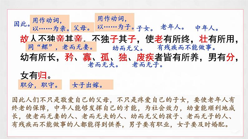 第22课《礼记二则——大道之行也》课件（共29张PPT）部编版语文八年级下册第7页