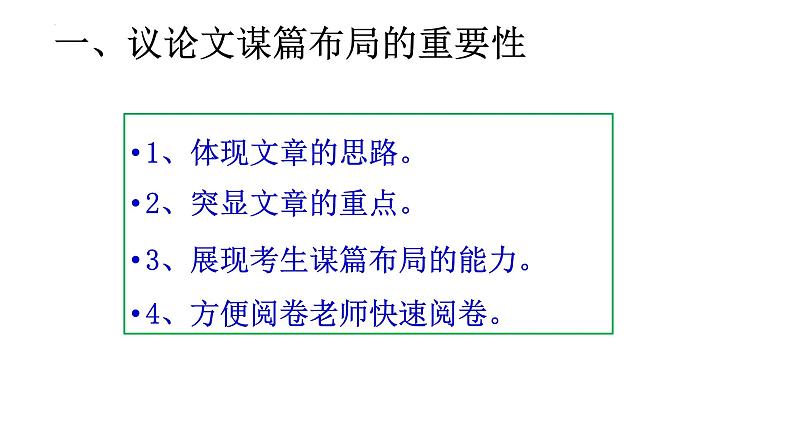 2022年中考语文写作指导备考：议论文写作结构之如何谋篇布局课件（共29张PPT）03