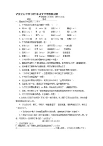 2022年四川省泸县立石镇初级中学中考模拟语文试题