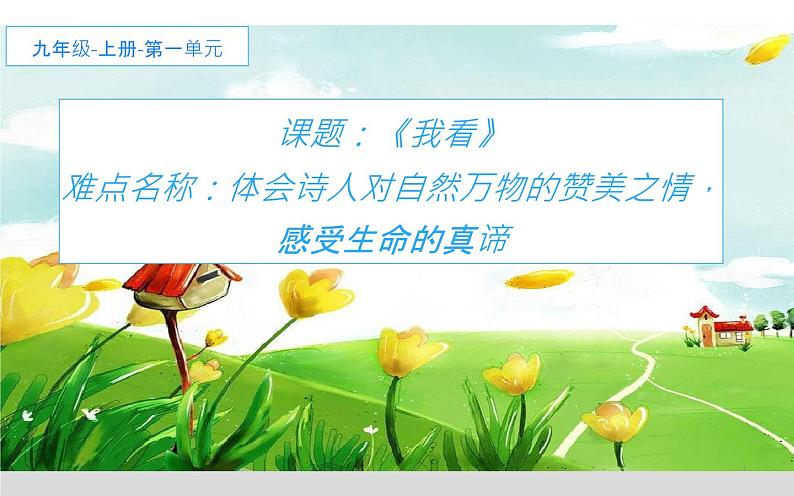 部编版九年级上册语文  《我看》课件PPT01