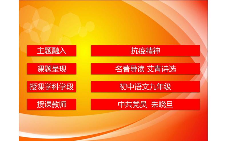 人教版九年级上册语文 《艾青诗选》——如何读诗课件PPT第2页