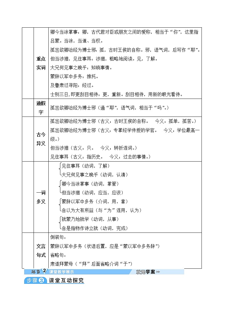 统编版七下语文 4孙权劝学 教案02