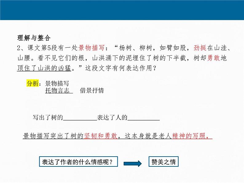 第19课《青山不老》练习册评讲课件（共22页）2021-2022学年部编版（五四学制）语文六年级下册第6页