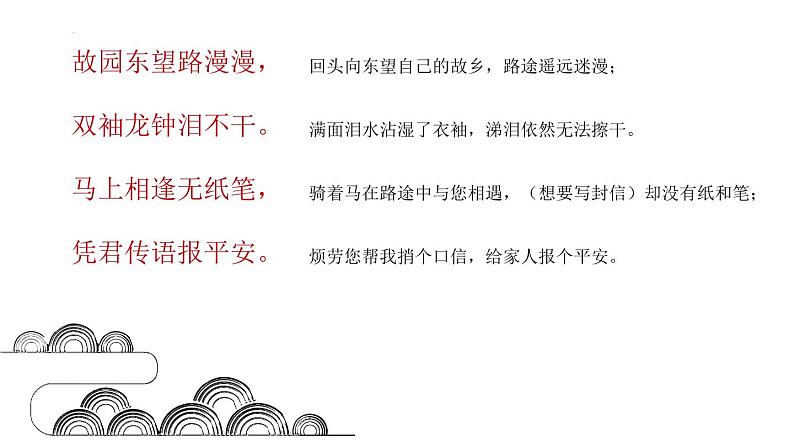 第三单元课外古诗词诵读《逢入京使》课件（共12张PPT）部编版语文七年级下册06