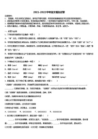2021-2022学年广东省深圳市深圳外国语达标名校中考一模语文试题含解析