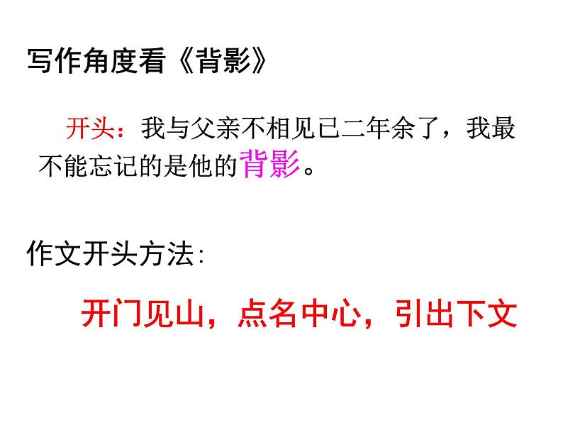 2022年深圳中考作文复习：跟着课文写作文——作文仿写《背影》课件PPT02