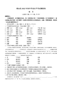 2022年云南省文山州地区中考一模语文试题