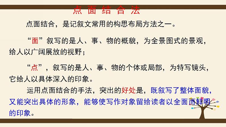 第十二讲  点面结合有声色- 2022年中考作文复习精品课件02