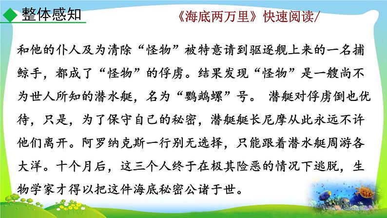 名著阅读《海底两万里》快速阅读课件PPT07