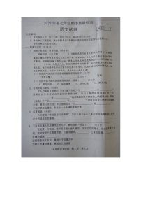 河南省商丘市柘城县2021-2022学年七年级下学期期中语文考试题（含答案）