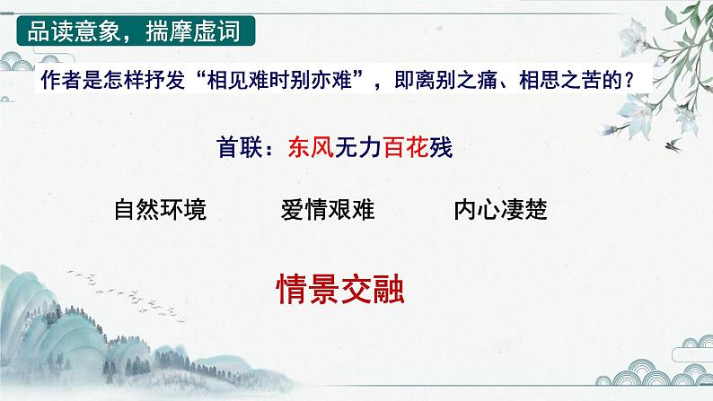 第六单元课外古诗词诵读《无题》课件（共18张PPT）2021-2022学年部编版语文九年级上册07