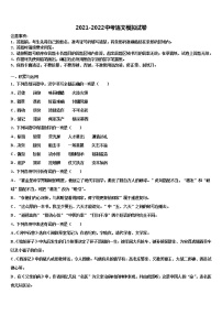 2022届江苏省泰州市常青藤校中考语文模拟试题含解析