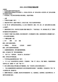 2022届深圳实验校中考适应性考试语文试题含解析