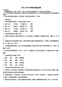 2022届辽宁省丹东市第十四中学中考语文押题卷含解析