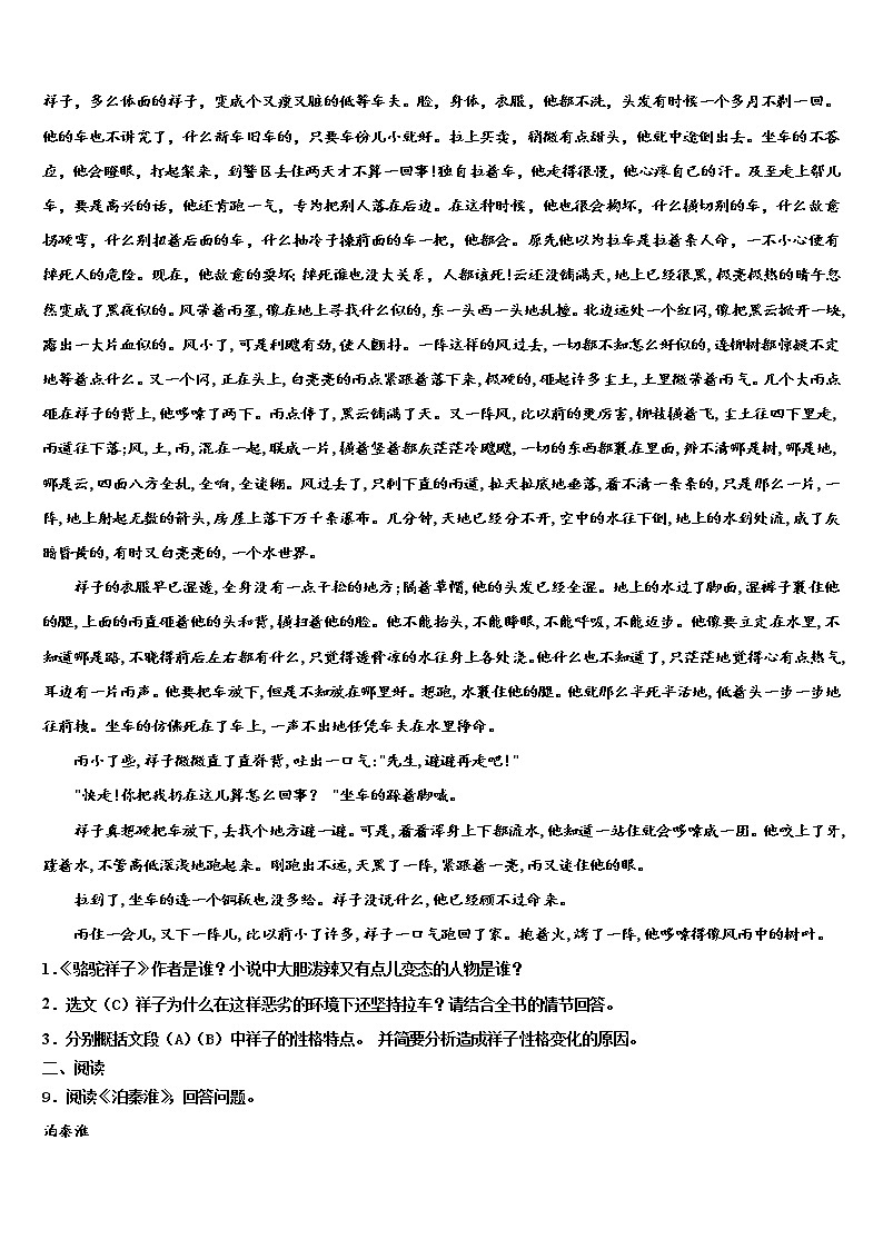 2022年广东省湛江市第二十七中学中考冲刺卷语文试题含解析第3页