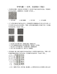 中考语文总复习专题训练：文学文化常识 (2)