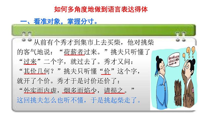 初中语文 人教课标版（部编） 八年级上册 表达要得体 课件06