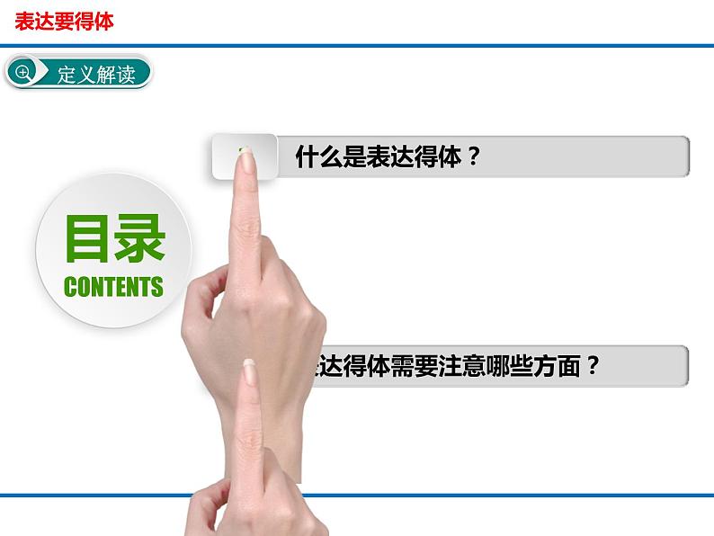 初中语文 人教课标版（部编） 八年级上册 《表达要得体》教学设计 课件05