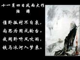 初中语文 人教课标版（部编） 七年级上册 十一月四日风雨大作（其二） 《爱国诗人陆游陆放翁》 课件