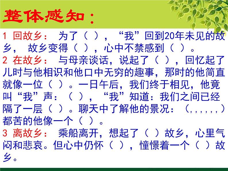 初中语文 人教课标版（部编）九年级上册 14 故乡《故乡》课件第3页