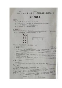 山西省朔州市右玉县2021-2022学年七年级下学期期中调研语文试题（有答案）