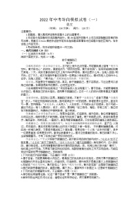 2022年广西百色市乐业县中考导向模拟（一）语文试题