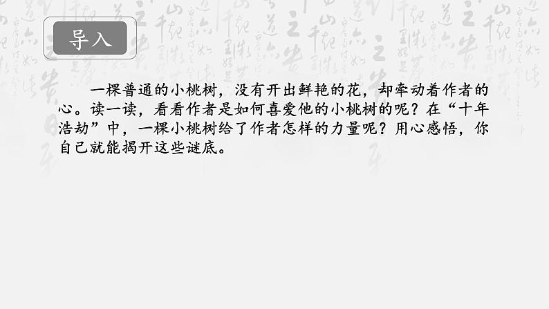 第19课《一颗小桃树》课件部编版语文七年级下册01