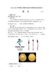 2022年江苏省苏州市苏州工业园区景城学校九年级中考适应性考试语文试卷（无答案）
