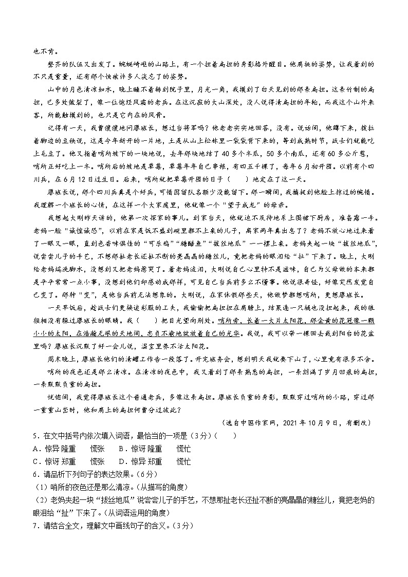 2022年安徽省C20教育联盟中考二模语文试题03