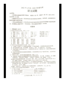 2022年山东省临沂市莒南县九年级一模语文试题