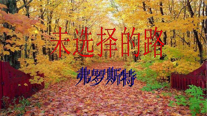 部编版七年级语文下册----20_外国诗二首《未选择的路》 课件01