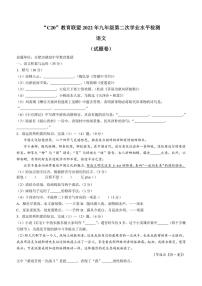2022年安徽省C20教育联盟中考二模语文试题含答案