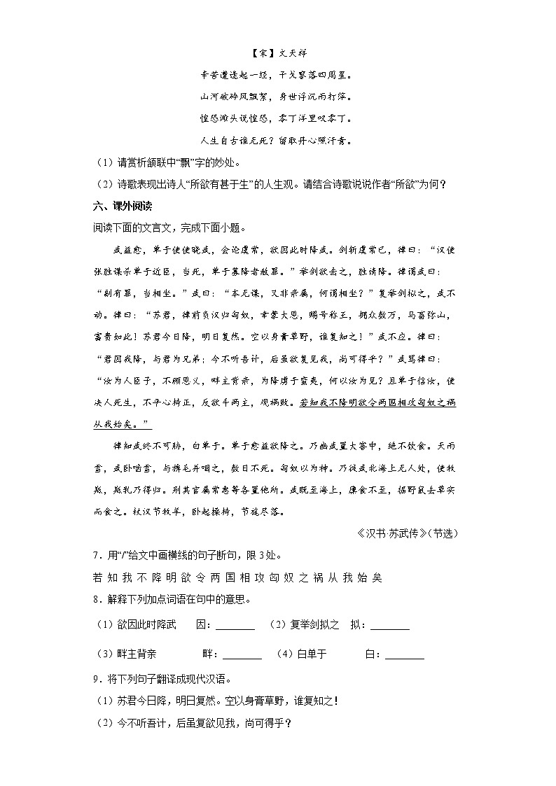 2022年中考语文福建省练习试题（二）第3页