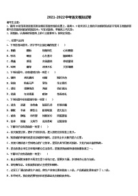 2022年内蒙古自治区兴安盟乌兰浩特市第十三中学初中语文毕业考试模拟冲刺卷含解析