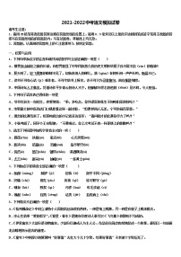 安徽六安市叶集区三元中学2022年中考冲刺卷语文试题含解析