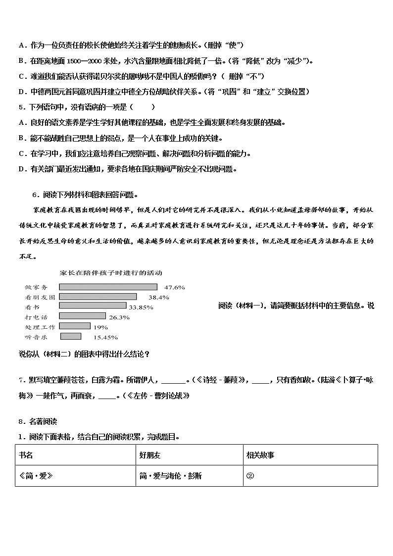 2022年宿迁市钟吾初级中学中考语文模拟试题含解析第2页