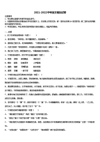 哈尔滨市第六十九中学2022年中考猜题语文试卷含解析