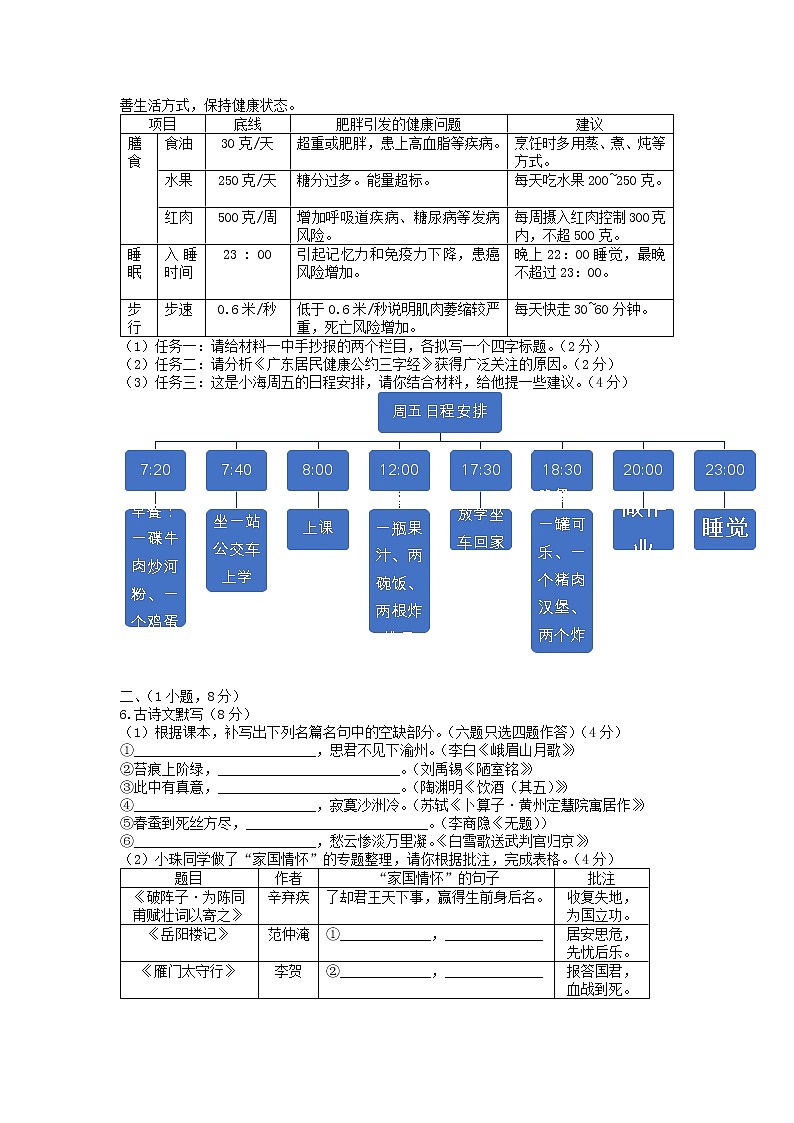 广东省广州市海珠区2021-2022学年九年级下学期语文综合练习第2页