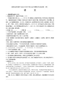 2022年湖南省常德市初中毕业会考模拟考试（四）语文试题(word版含答案)
