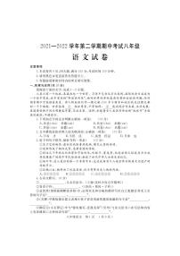 河南省洛阳市嵩县2021-2022学年八年级下学期期中考试语文试题（含答案）