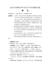2022年广东省汕头市龙湖区初中学业水平考试模拟（一模）语文试题