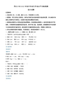 2022年湖北省十堰市丹江口市中考一模语文试题（解析版）
