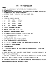 湖南长沙市雅境中学2022年中考语文最后一模试卷含解析