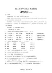 2022济南市中区二模语文原题（无答案）